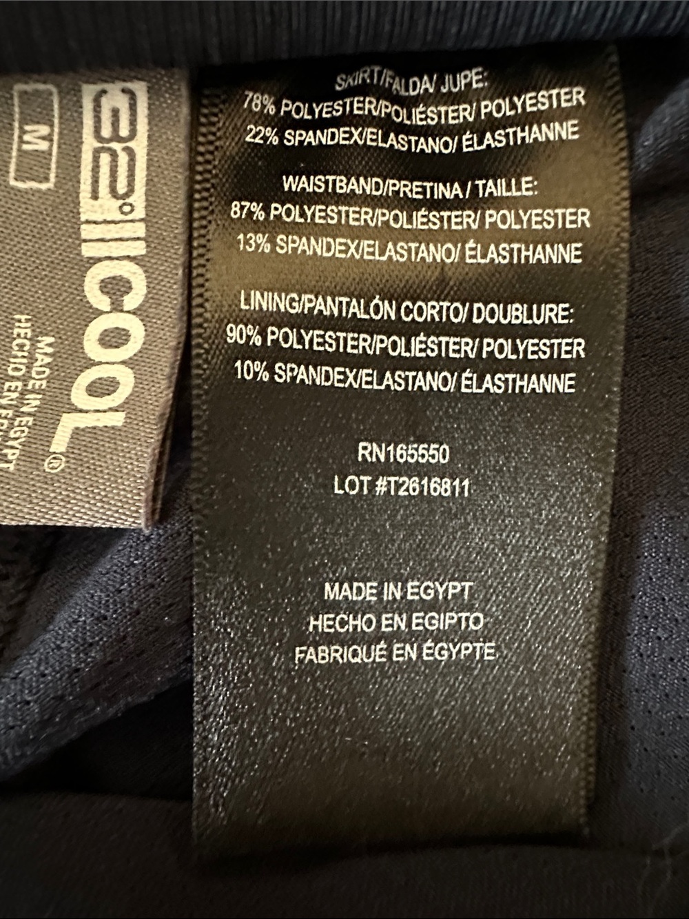 32 Degrees Navy Zip-Pocket Athletic Skort - Picture 6 of 7